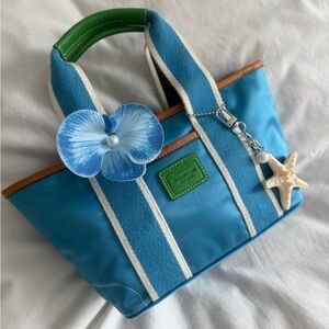 Vintage Coach Hampton Turquoise Mini Bag